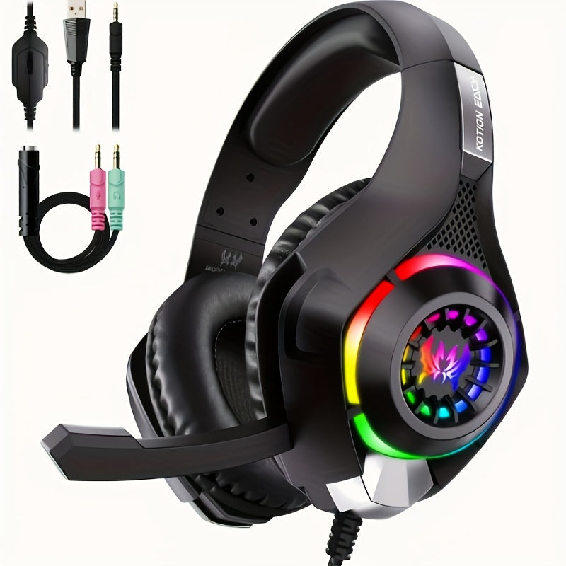 NNETM Gaming Headset PC PS4 PS5 Xbox RGB